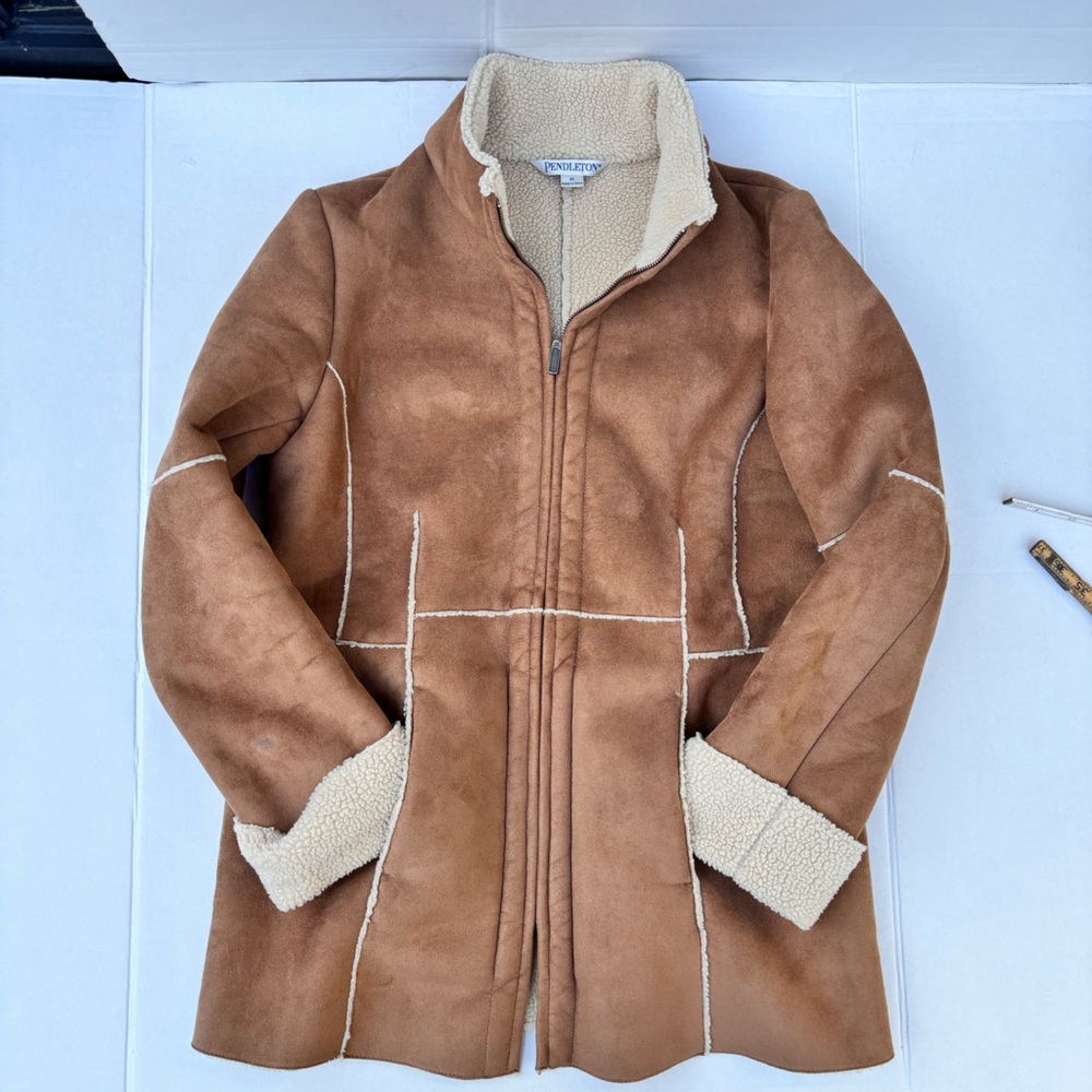 Pendleton Tan Shearling-Lined Jacket - image 7